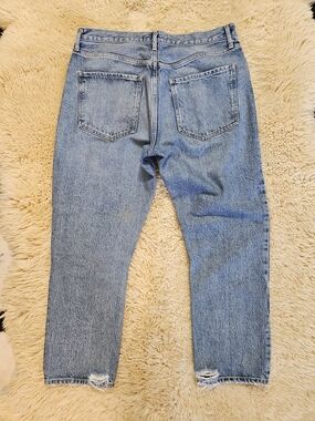AGOLDE Light Blue High-Rise Boyfriend Cropped Jeans Size 32